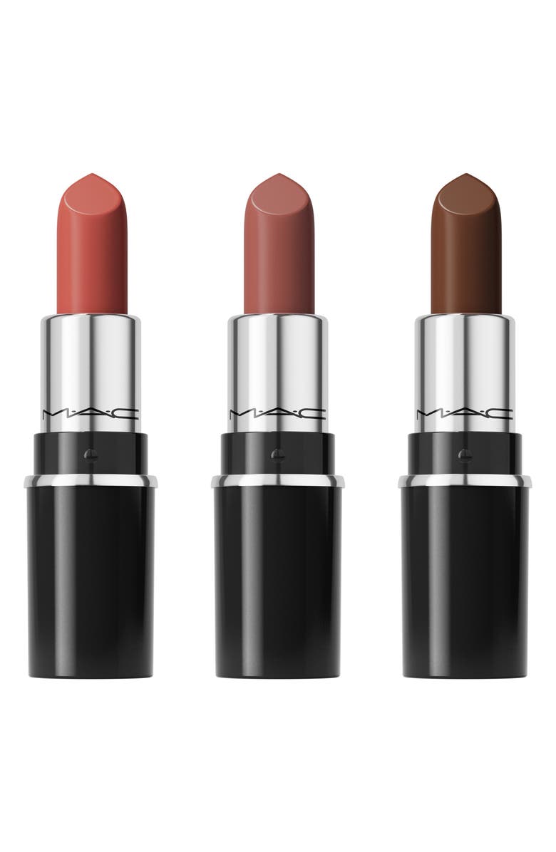 MAC Cosmetics Everyday Luxury Mini Lustreglass Lipstick Trio Holiday Gift Set $45 Value, Main, color, Neutral
