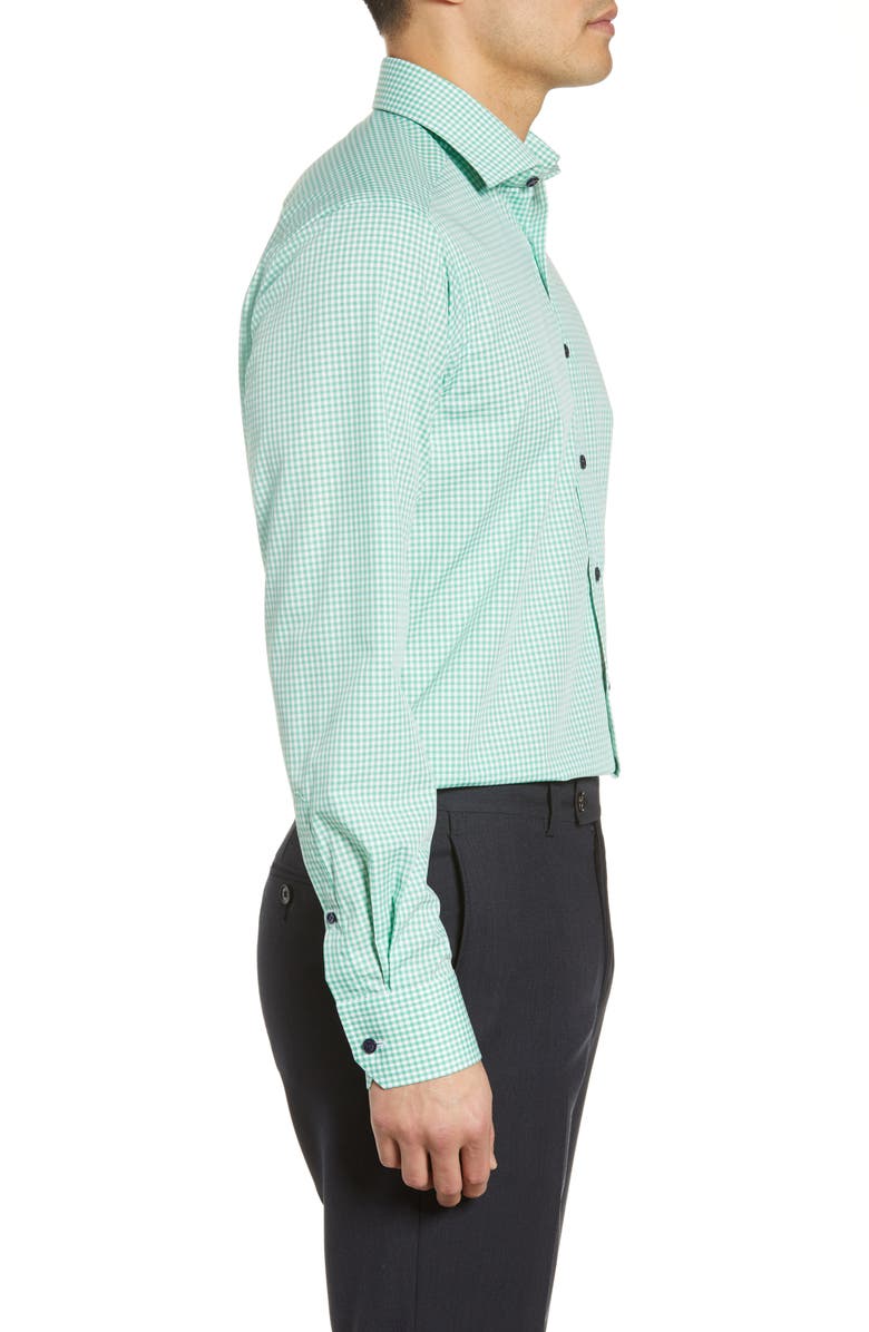 Eton Contemporary Fit Check Dress Shirt, Alternate, color, 