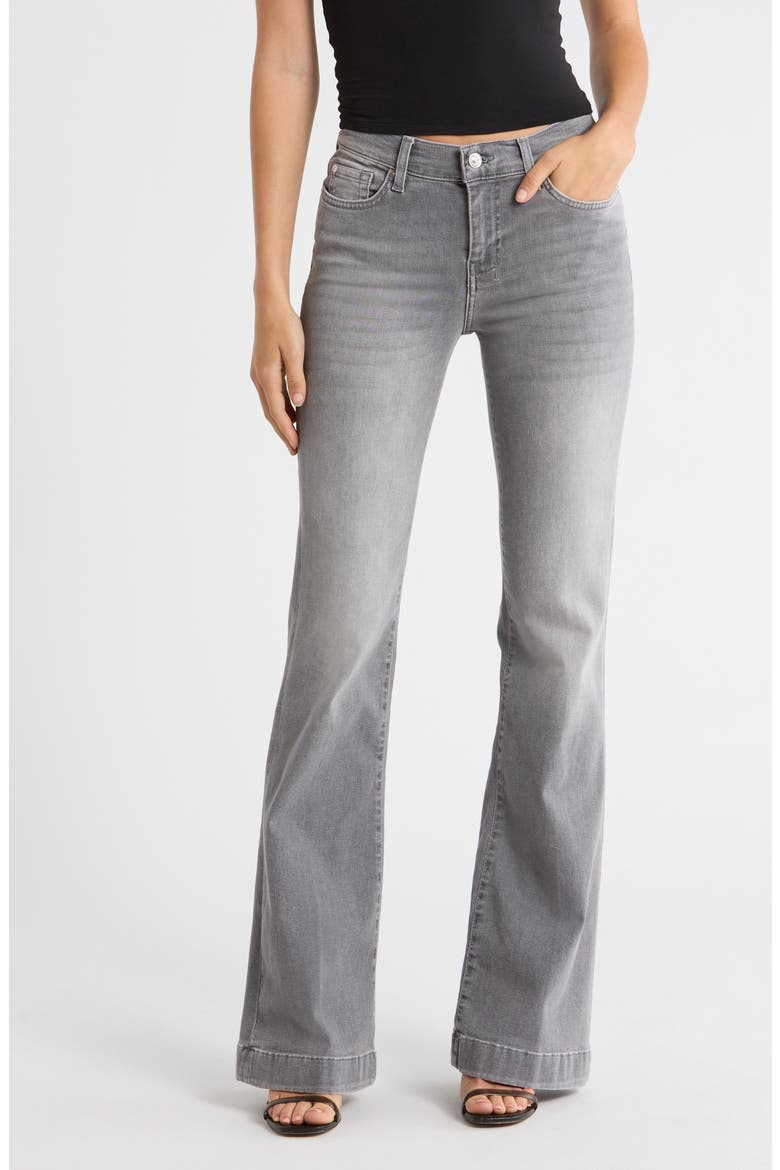Dojo Mid Rise Flare Jeans, Main, color, IFRANE