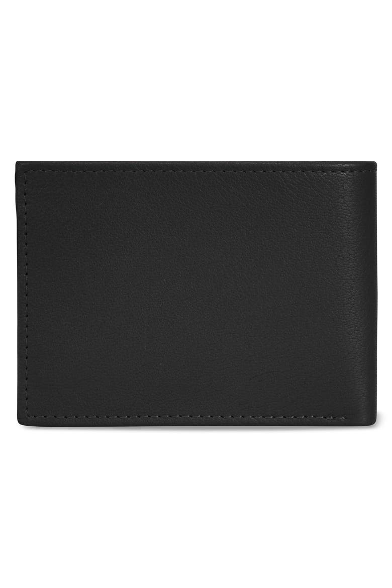 Onyx Leather RFID Bifold Wallet, Alternate, color, BLACK
