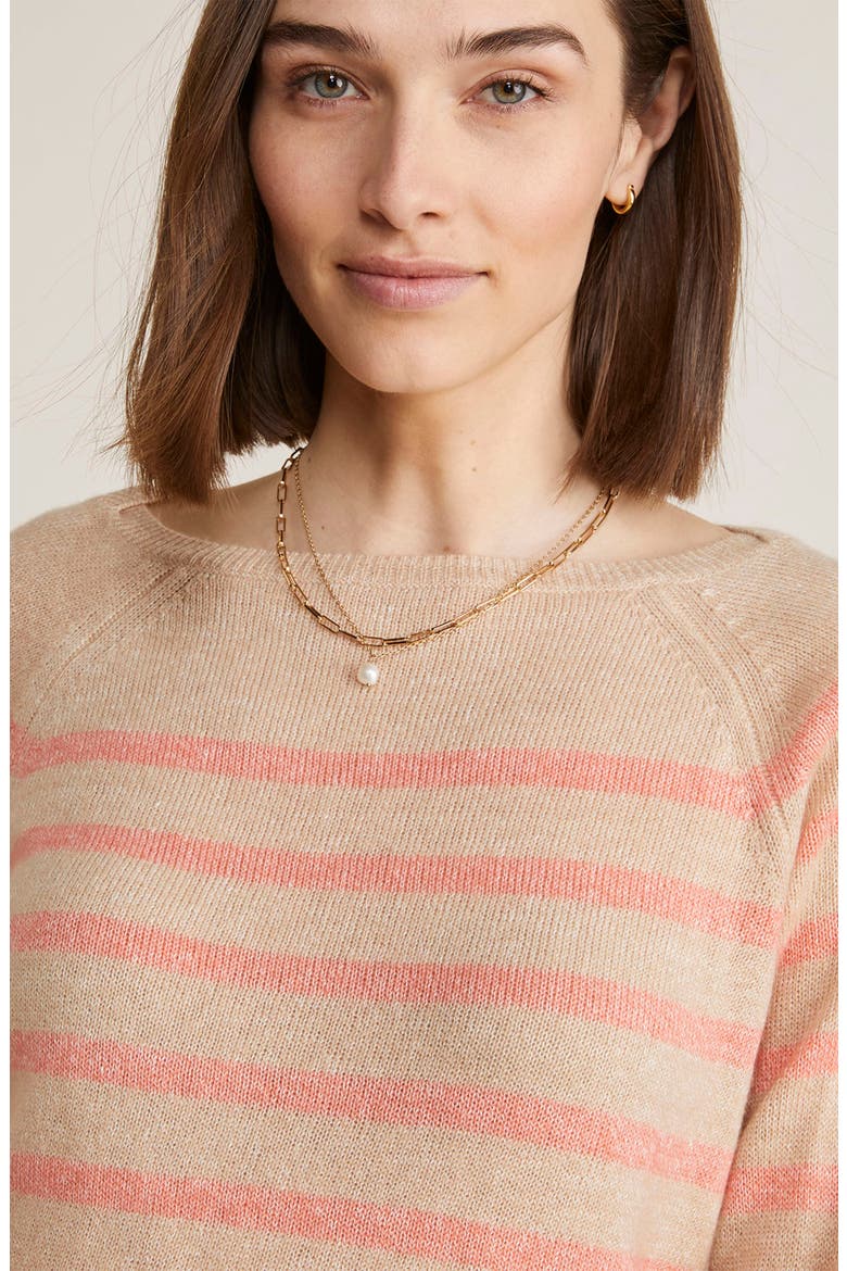 Cashere & Linen Boatneck Sweater, Alternate, color, OATMEAL HEATHER