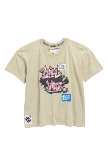Sovereign Code Kids' Chill Vibes Graphic T-shirt In Brown