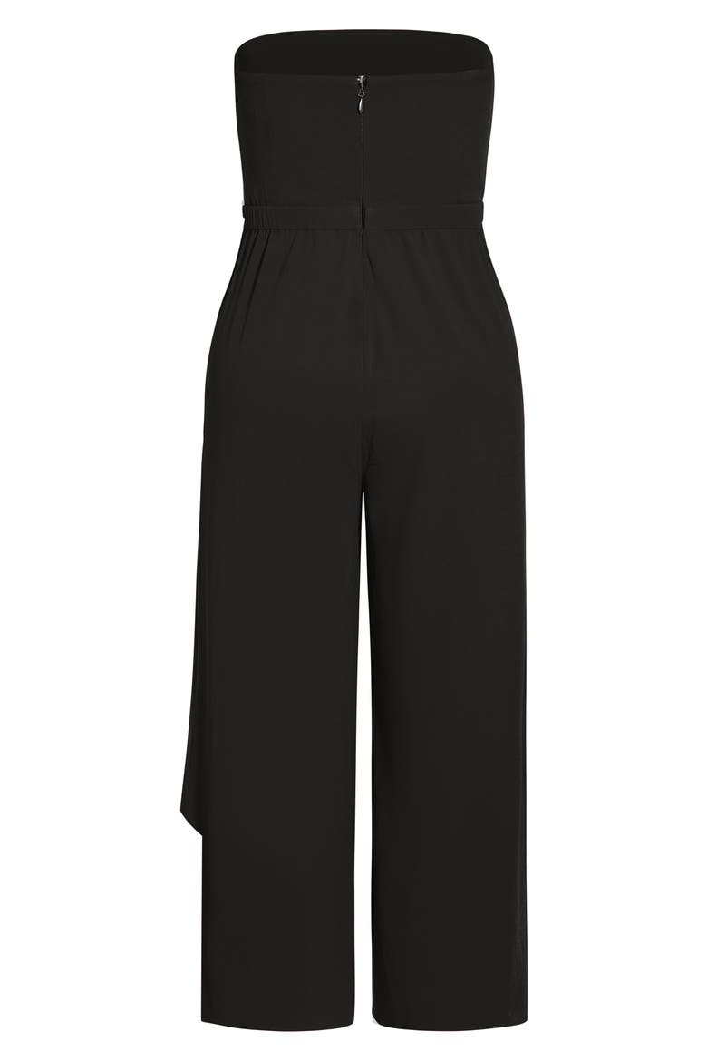 Attract Strapless Jumpsuit, Alternate, color, BLACK