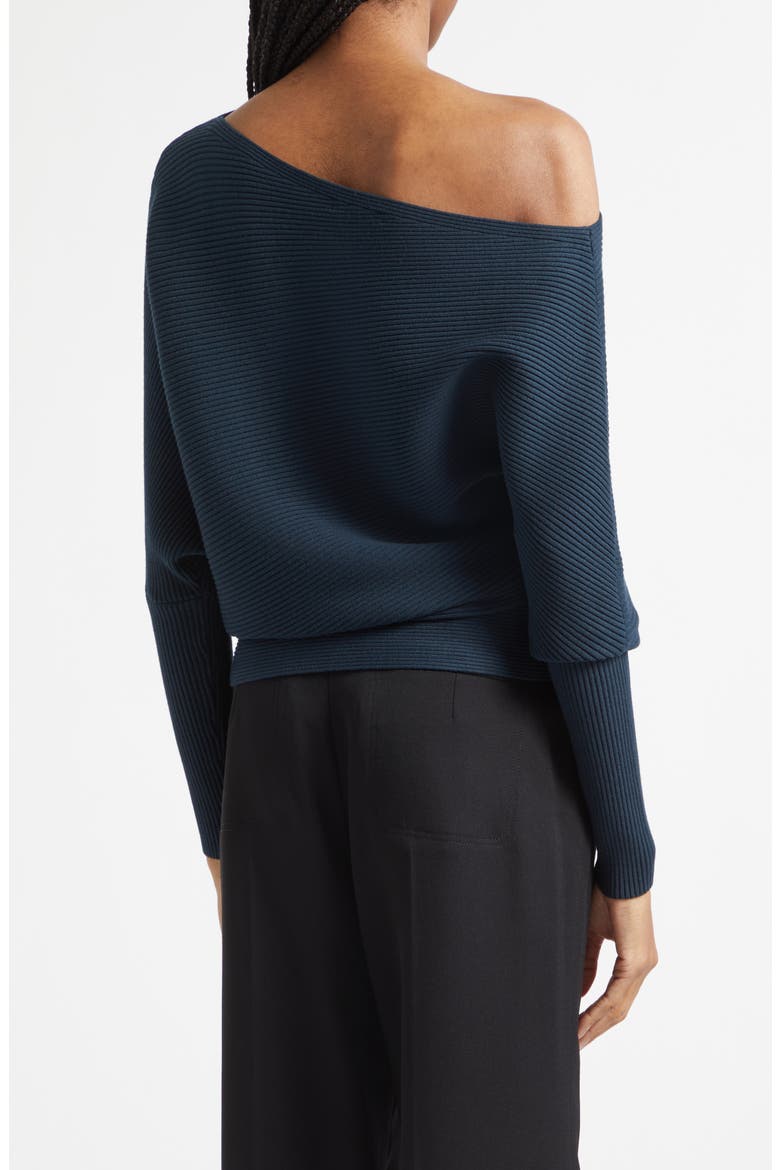 Lorna Rib Knit Off the Shoulder Top, Alternate, color, TEAL GREEN