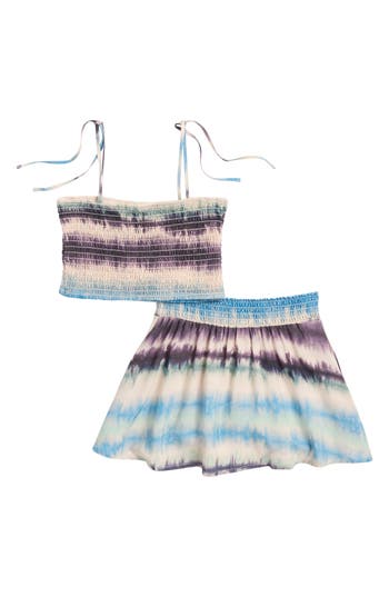 PQ SWIM PQ SWIM KIDS' STACI SMOCKED TANK & SKIRT SET