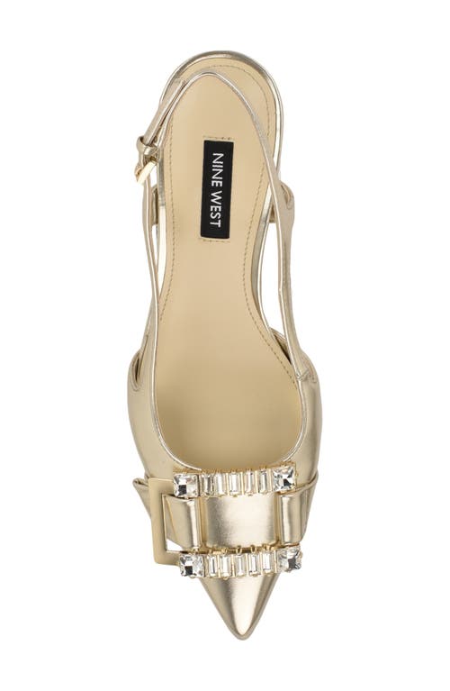 Nine West Neeri Pointed Toe Slingback Pump In Gold
