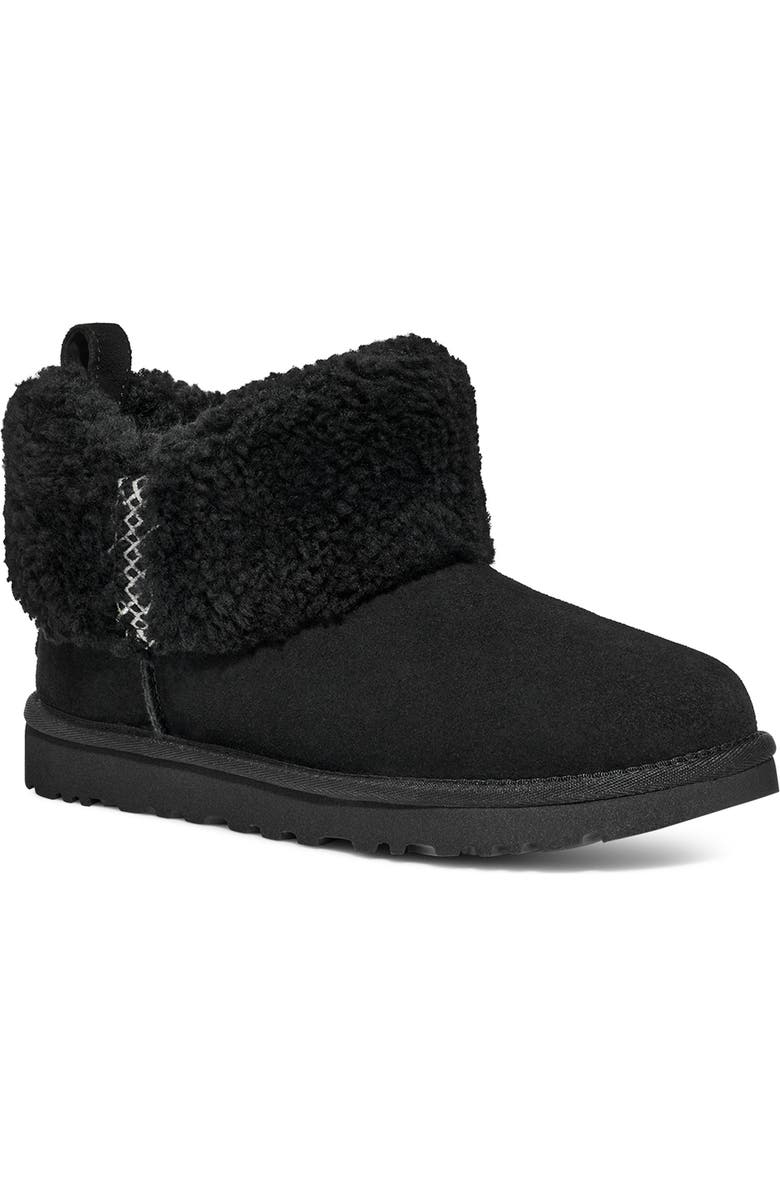 UGG<sup>®</sup> Ultra Mini Braid Genuine Shearling Bootie, Main, color,