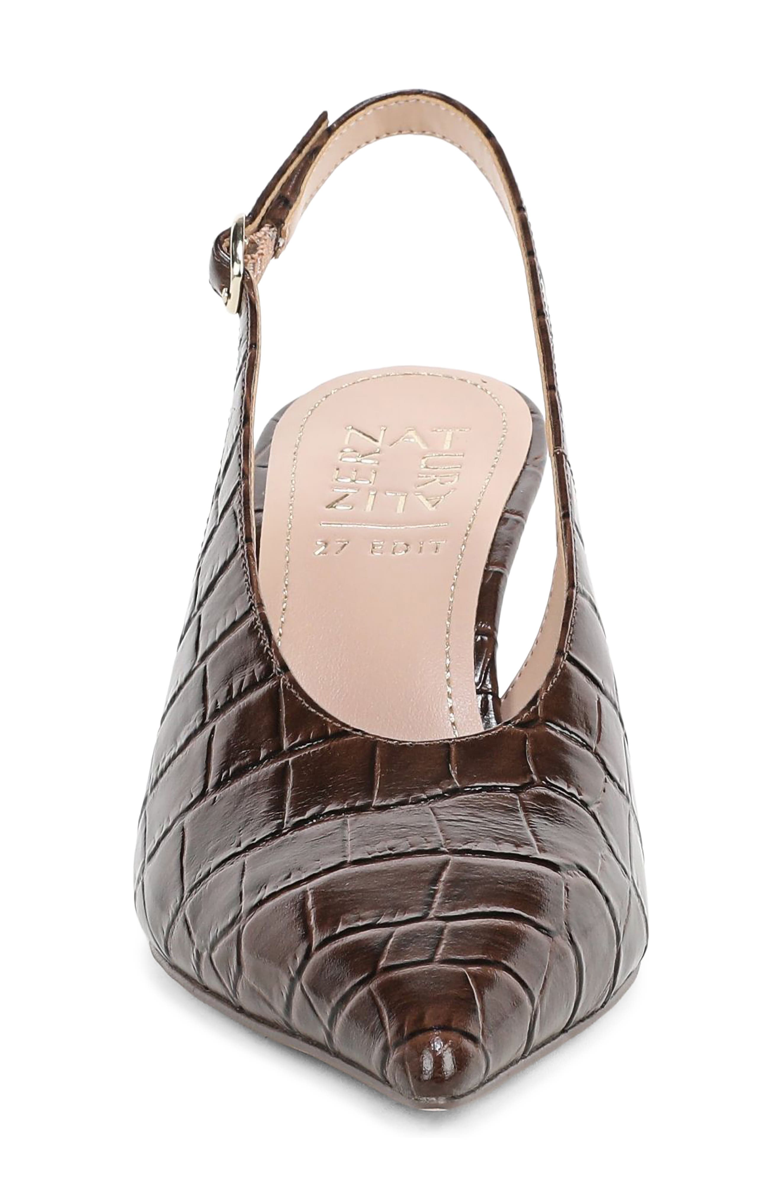 Elaine Slingback Pointed Toe Pump, Alternate, color, CHOCOLATE