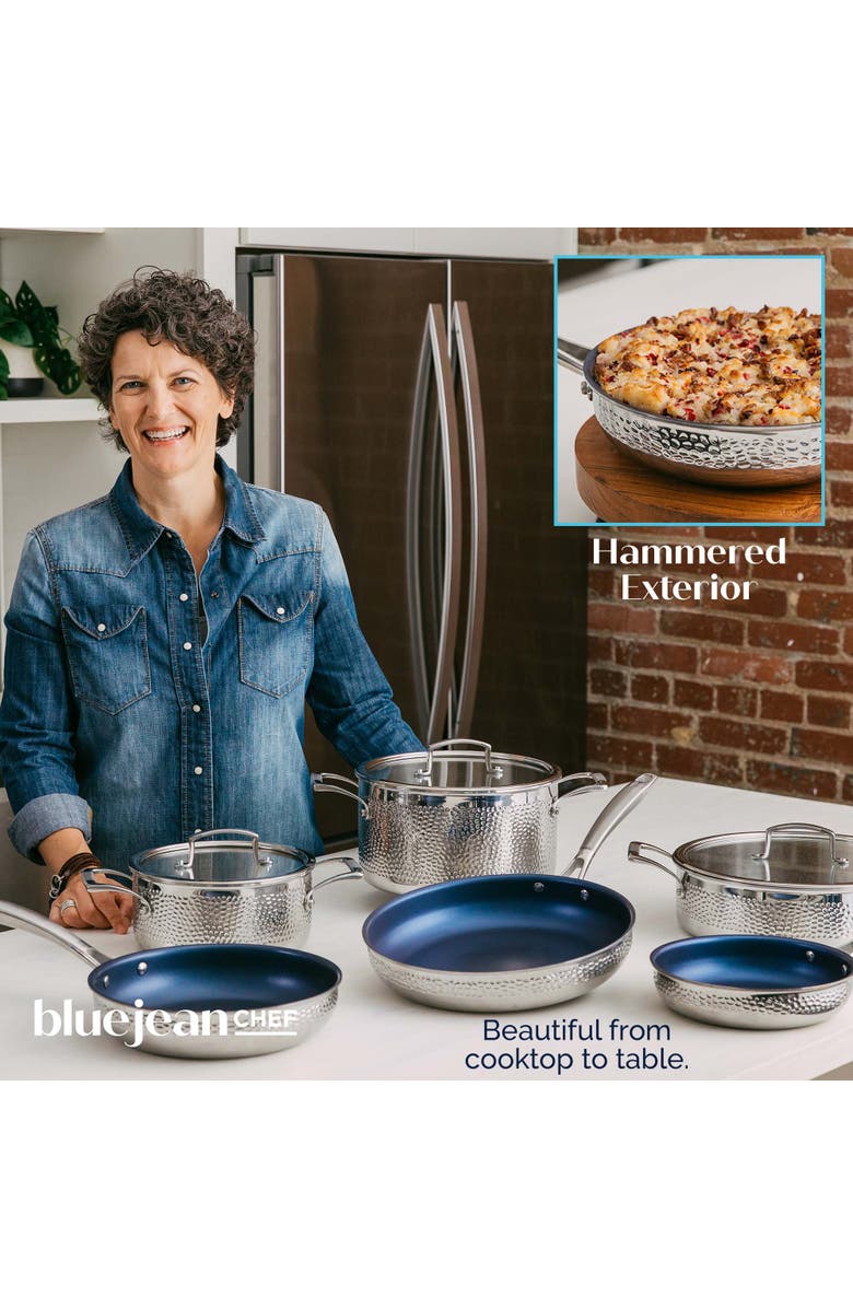 Blue Jean Chef 9-Piece Stainless Steel Cookware Set, Alternate, color, Silver