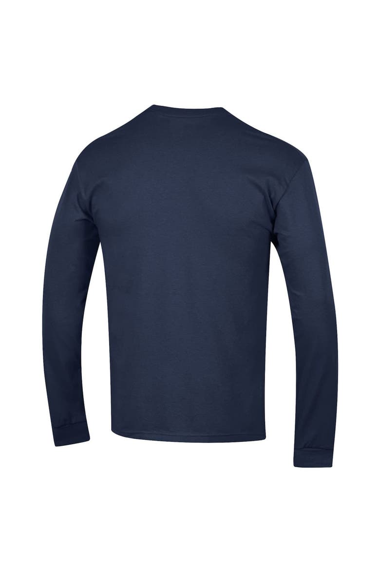 Men's Champion  Navy BYU Cougars Arch Over Logo Long Sleeve T-Shirt, Alternate, color, Navy