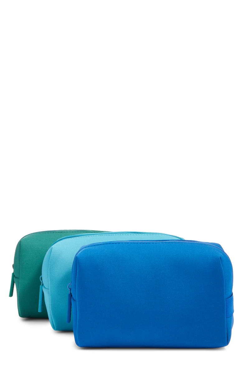 Take It Away Set of 3 Storage Pouches, Main, color, BLUE