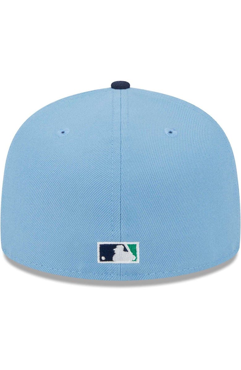 New Era Men's New Era Light Blue/Navy Philadelphia Phillies Green Undervisor 59FIFTY Fitted Hat, Alternate, color, 