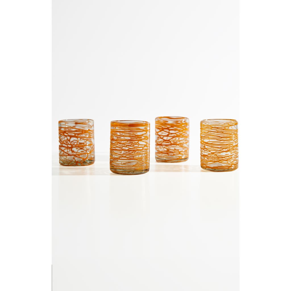 Verve Culture Handblown Glasses In Orange