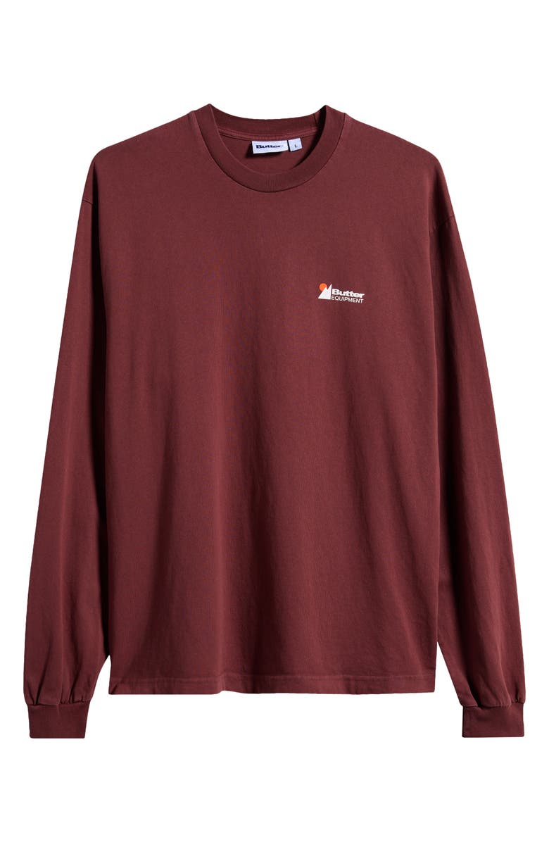 Butter Goods Pigment Dye Long Sleeve Logo Cotton Graphic T-Shirt, Main, color, 