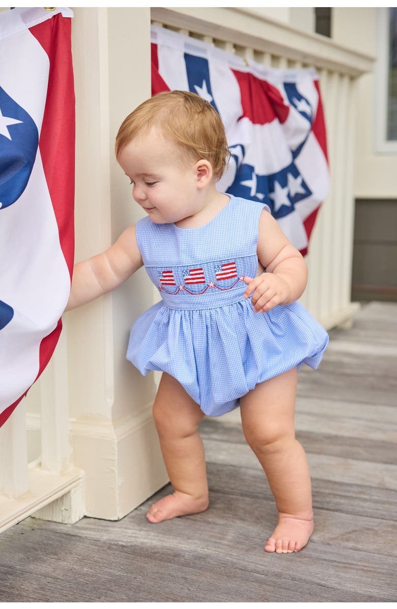 Little English Smocked Apron Bubble, Alternate, color, Flags