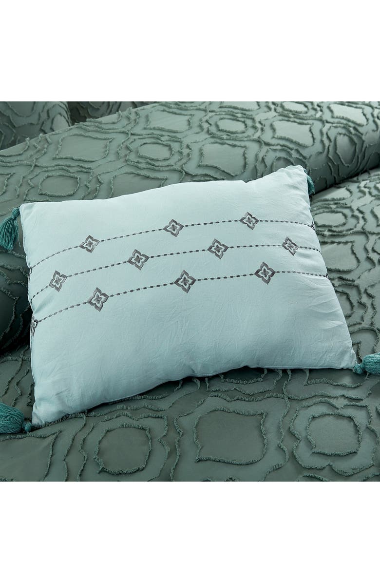 Modern Threads Jacquard Microfiber 5-Piece Comforter Set, Alternate, color, Ivy Green