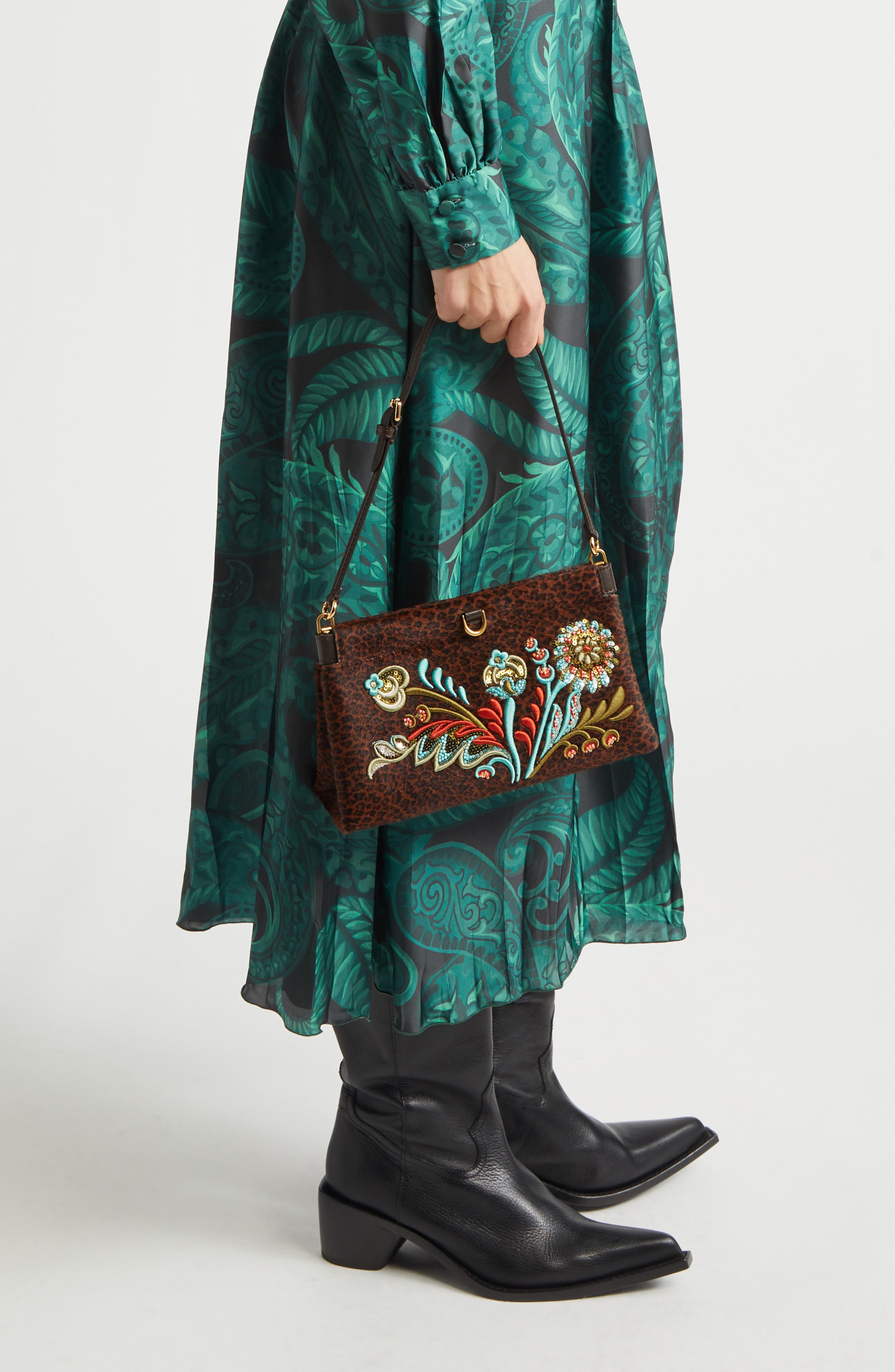 Etro X-Small Clutch Talk Genuine Calf Hair Clutch, Alternate, color, 