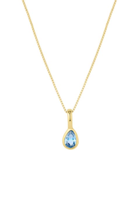 Teardrop Birthstone Necklace