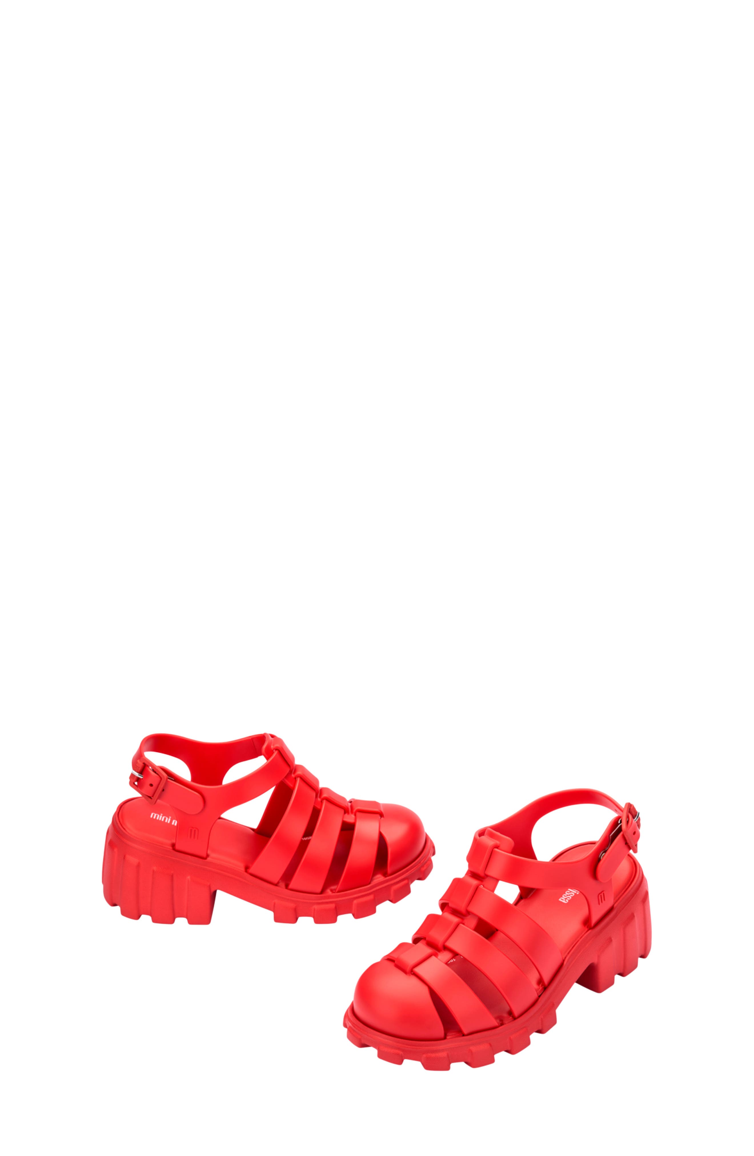 Kids' Megan Platform Fisherman Sandal, Alternate, color, RED