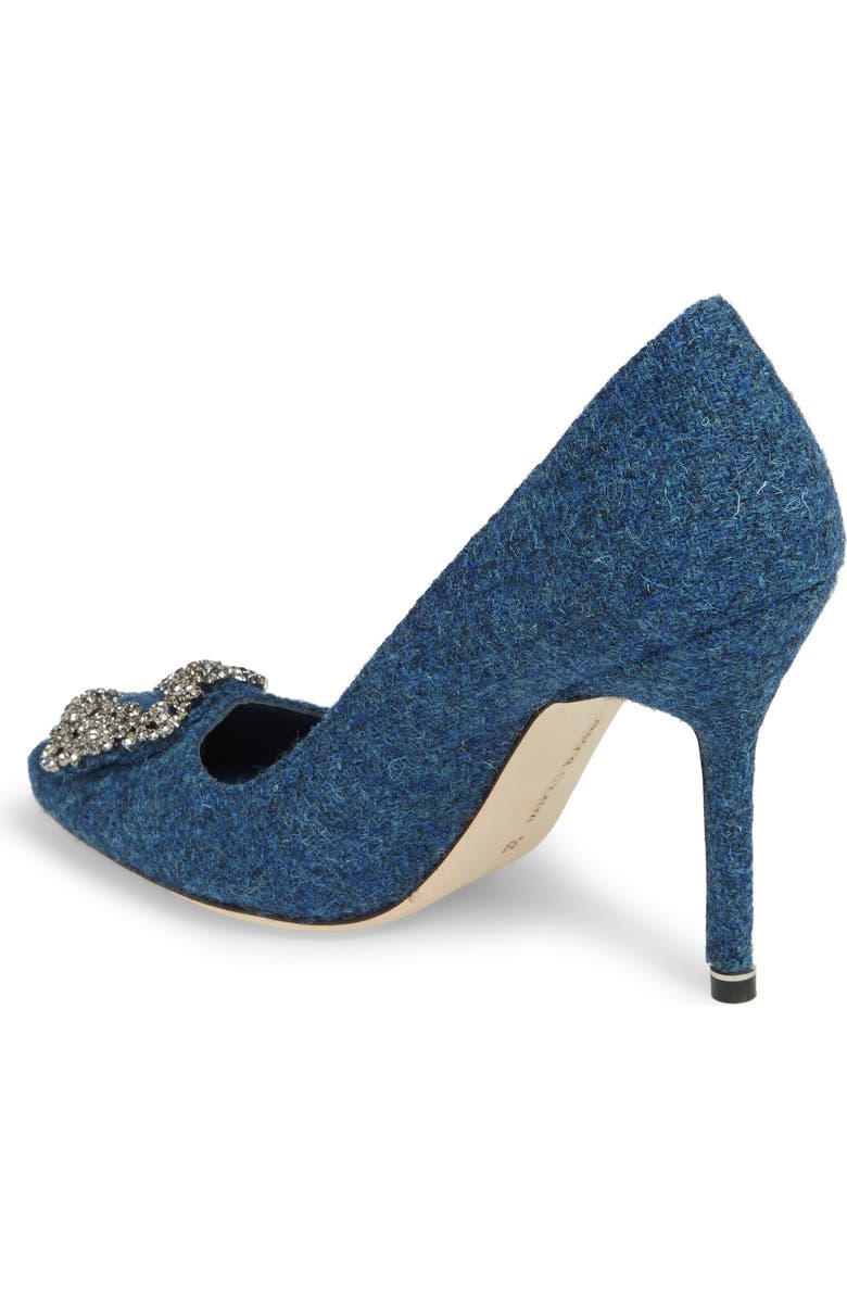 Manolo Blahnik Hangisi Jewel Buckle Pump, Alternate, color,