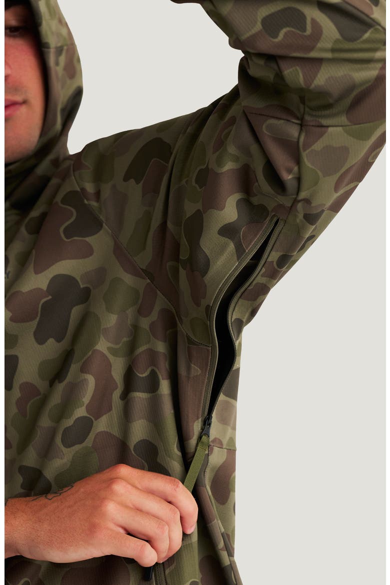 Thermowind Hooded Windbreaker, Alternate, color, VINTAGE CAMO OIL GREEN