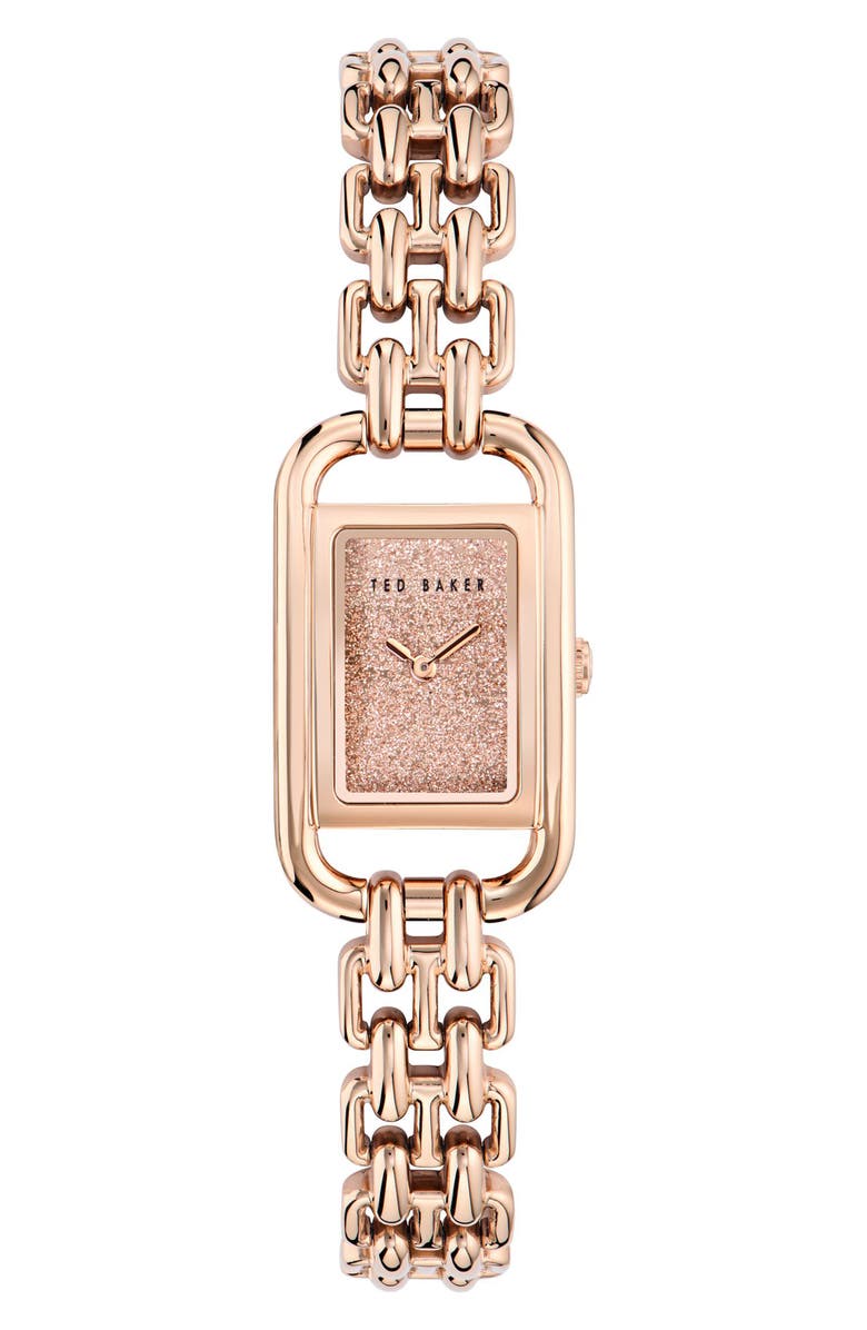 Ted Baker Iconic Bracelet Watch, 17mm x 8mm, Main, color, Rose Gold-Tone