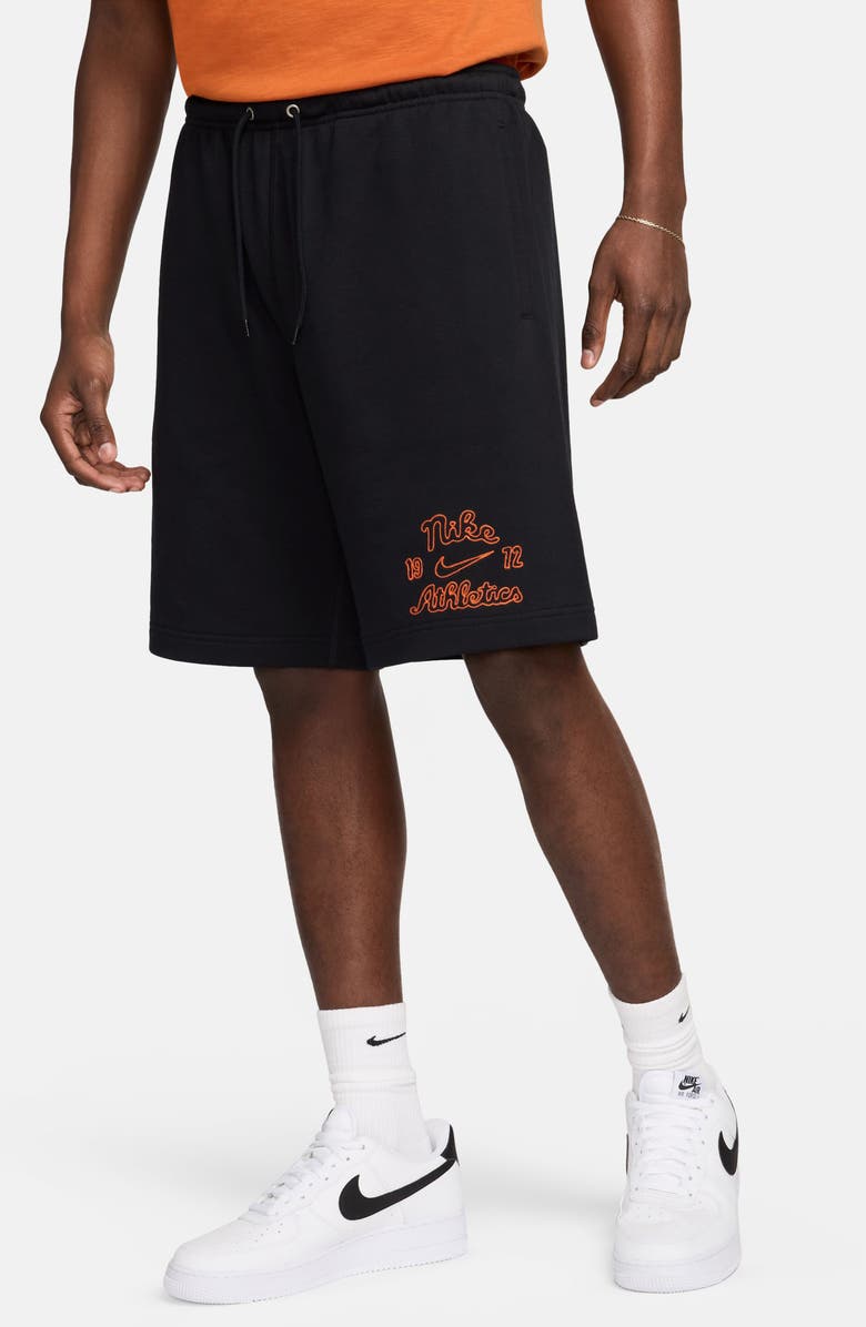 Nike Sportswear Club French Terry Varsity Shorts, Main, color, 
