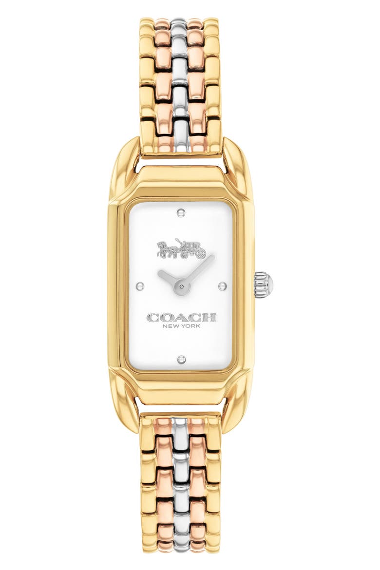 Cadie Bracelet Watch; 17.5mm x 28.5mm, Main, color, SILVER WHITE