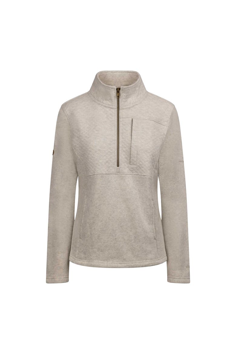 Hoxie Marl Fleece Top, Main, color, Cream Marl