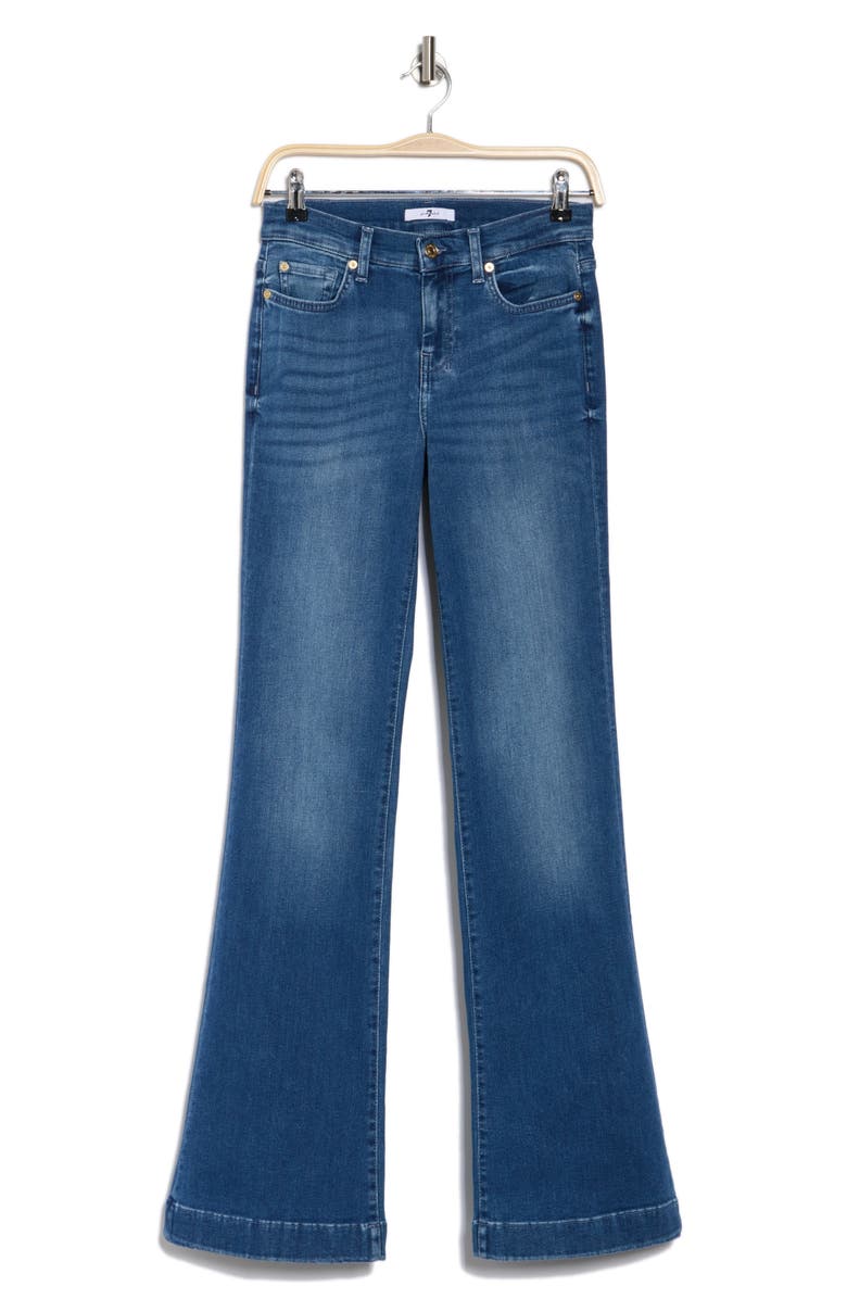 7 For All Mankind Dojo Mid Rise Flare Jeans, Alternate, color, Slim Evolution Alm Lov