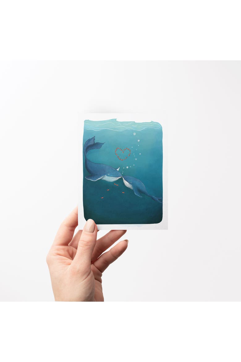 Love/Friendship Greeting Card Pack (3ct) "Whale in Love", Alternate, color, Multi-Pack