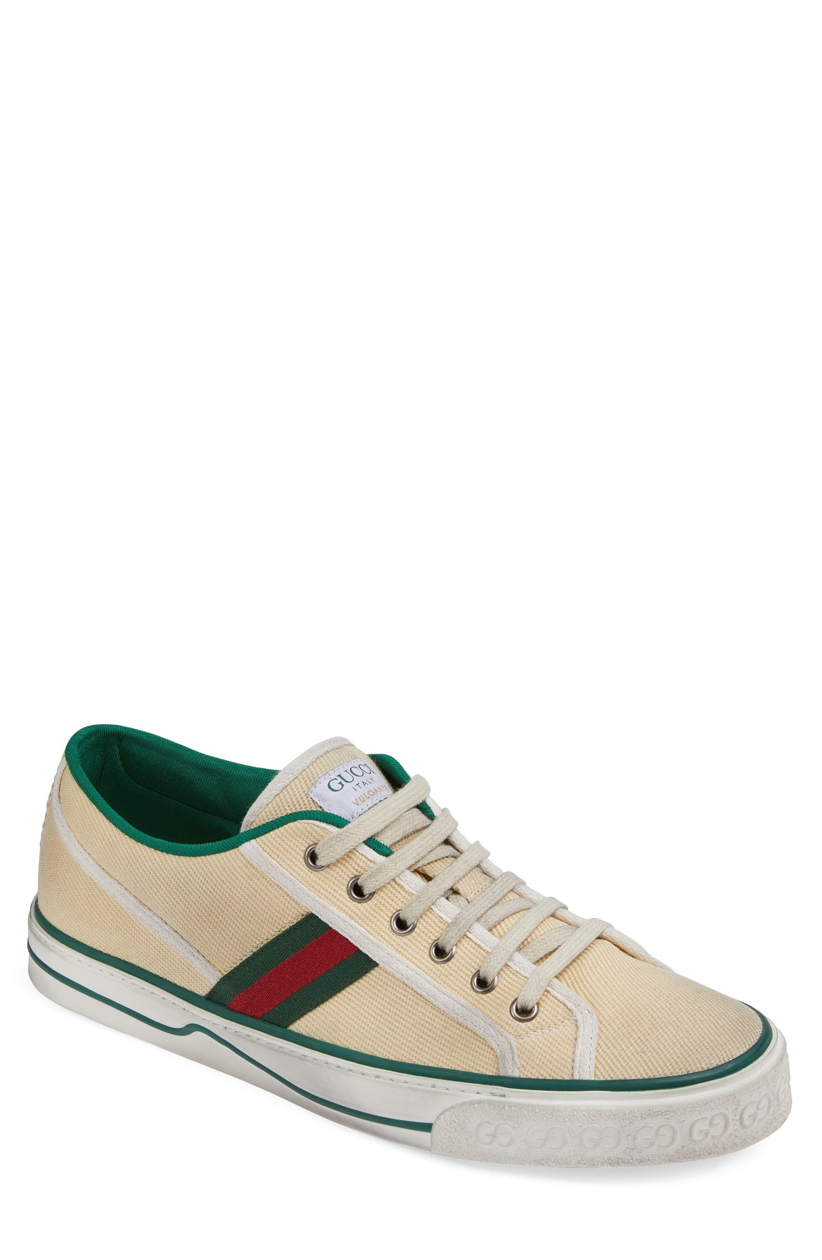 Gucci Web Canvas Low Top Sneaker, Main, color, 