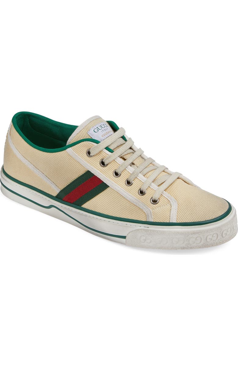 Gucci Web Canvas Low Top Sneaker, Main, color,