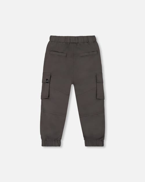 Deux Par Deux Baby Boy's Parachute Cargo Pocket Jogger Pants Dark Gray In Dark Gray
