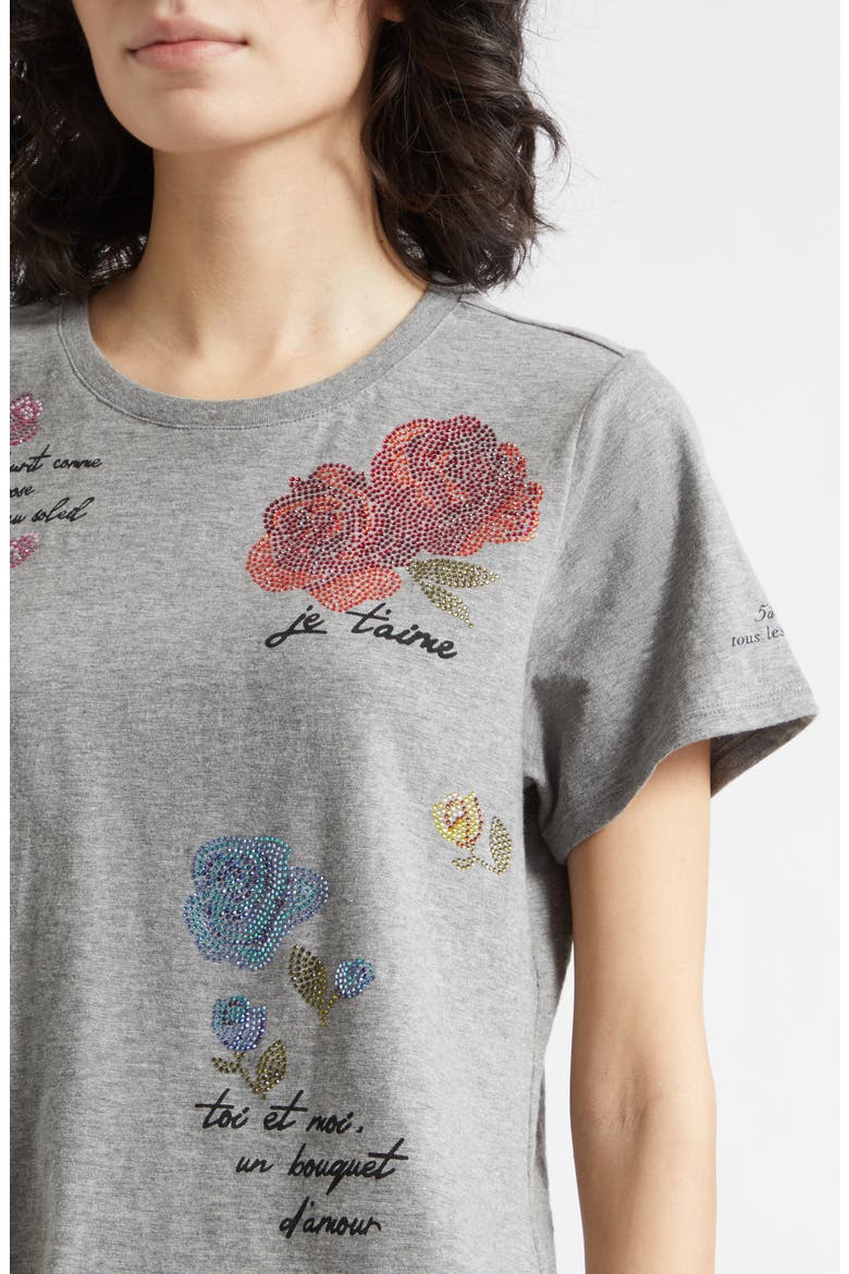 Heat Set Rhinestone Graphic T-Shirt, Alternate, color, CHARCOAL HEATHER GREY/ MULTI