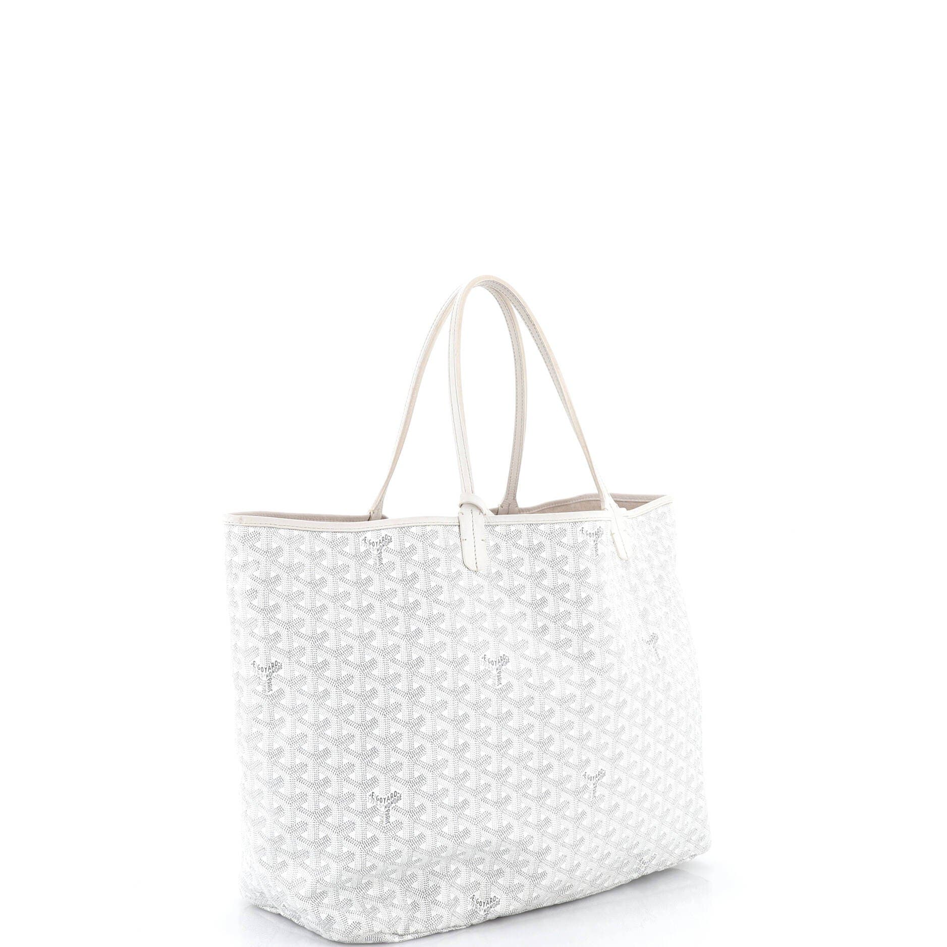 Pre-Owned Goyard Saint Louis Tote Coated Canvas GM, Alternate, color, White