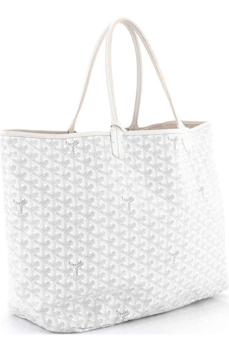 Pre-Owned Goyard Saint Louis Tote Coated Canvas GM, Alternate, color, White
