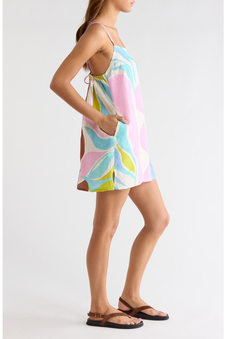 Delia Linen Cover-Up Shift Dress, Alternate, color, CAK