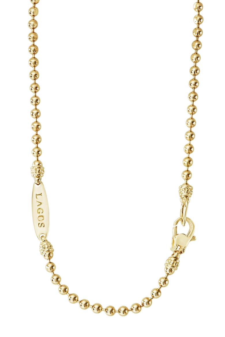 Men's 18K Gold Anthem 2.5mm Ball Chain Necklace, Alternate, color, GOLD