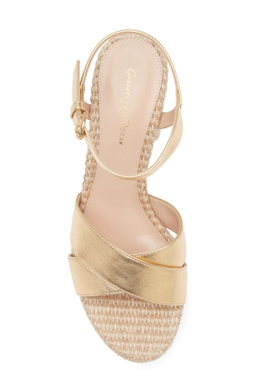 Gianvito Rossi Bebe Quarter Strap Platform Sandal In Gold