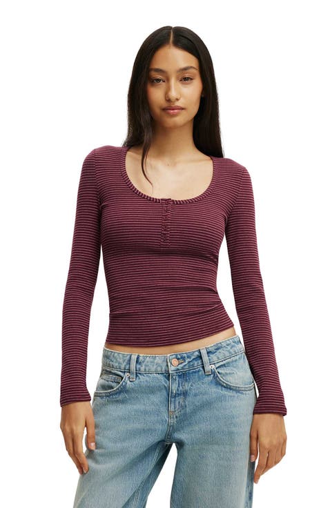 Women's Blake Scoop Henley Long Sleeve