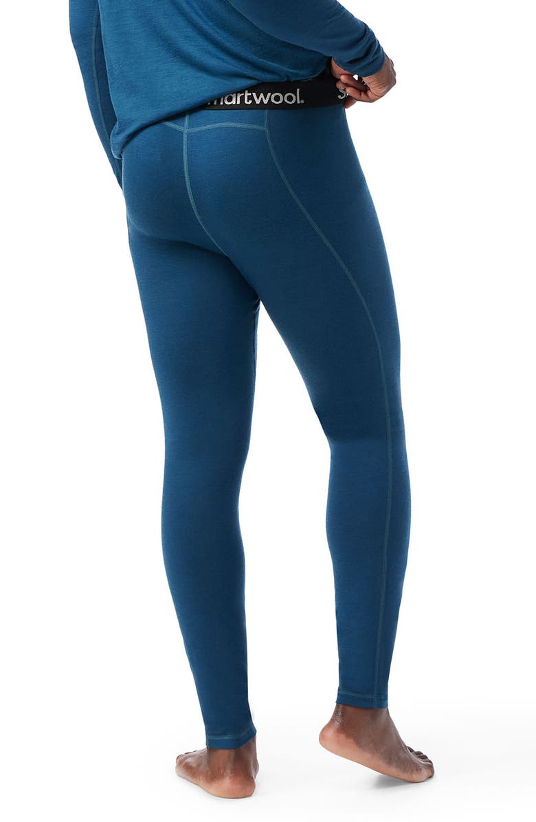 Smartwool Classic Slim Fit All Season Merino Wool Blend Base Layer Bottoms, Alternate, color, Twilight Blue