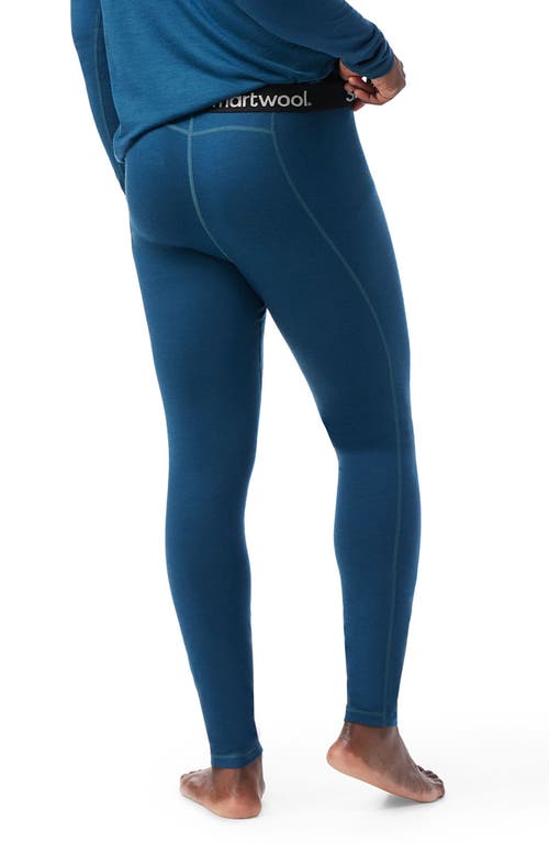 Smartwool Classic Slim Fit All Season Merino Wool Blend Base Layer Bottoms In Twilight Blue