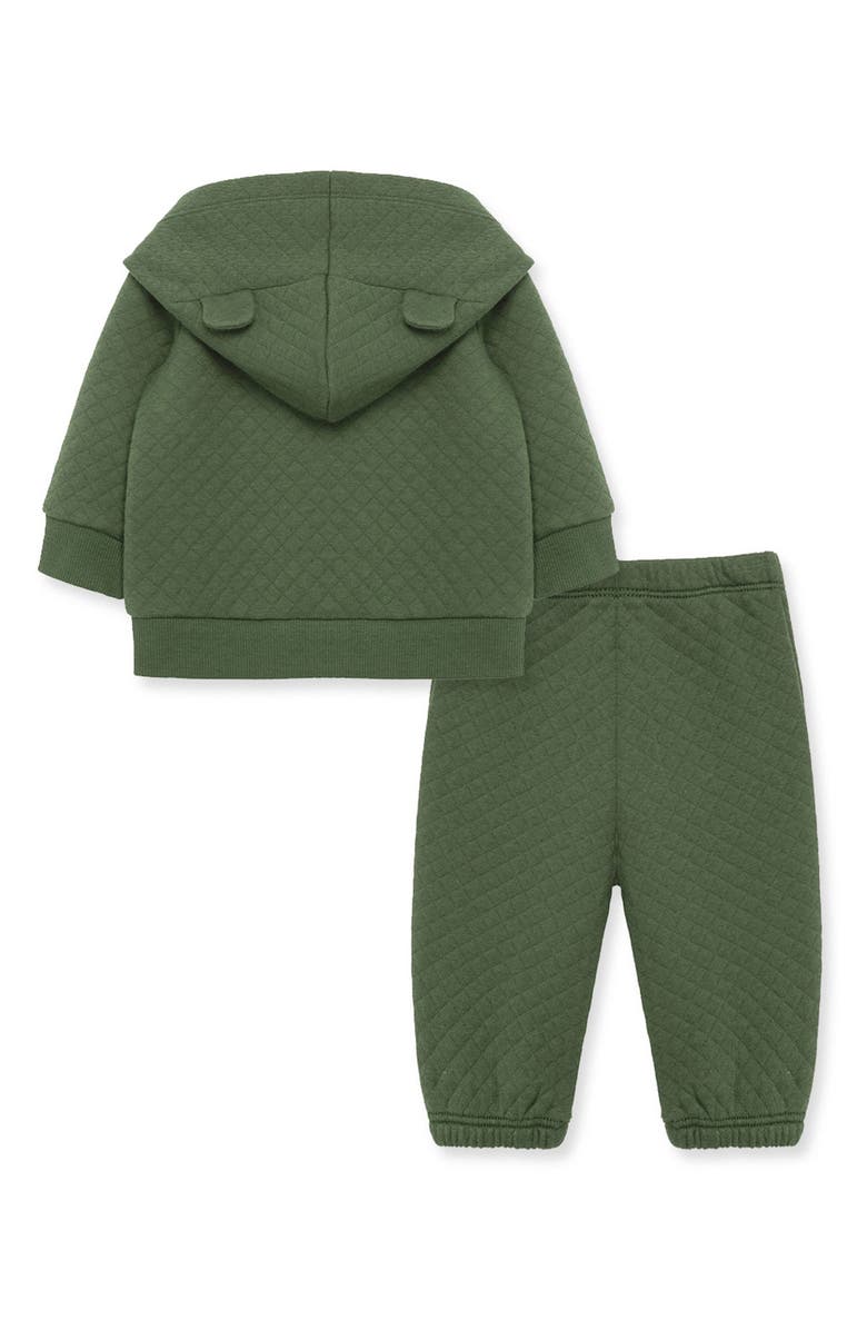 Little Me Quilted Hoodie & Joggers Set, Alternate, color, 