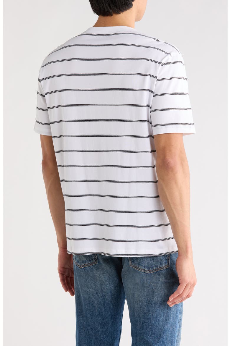 Bryce Stripe V-Neck T-Shirt, Alternate, color, TRUE WHITE/TRUE BLACK