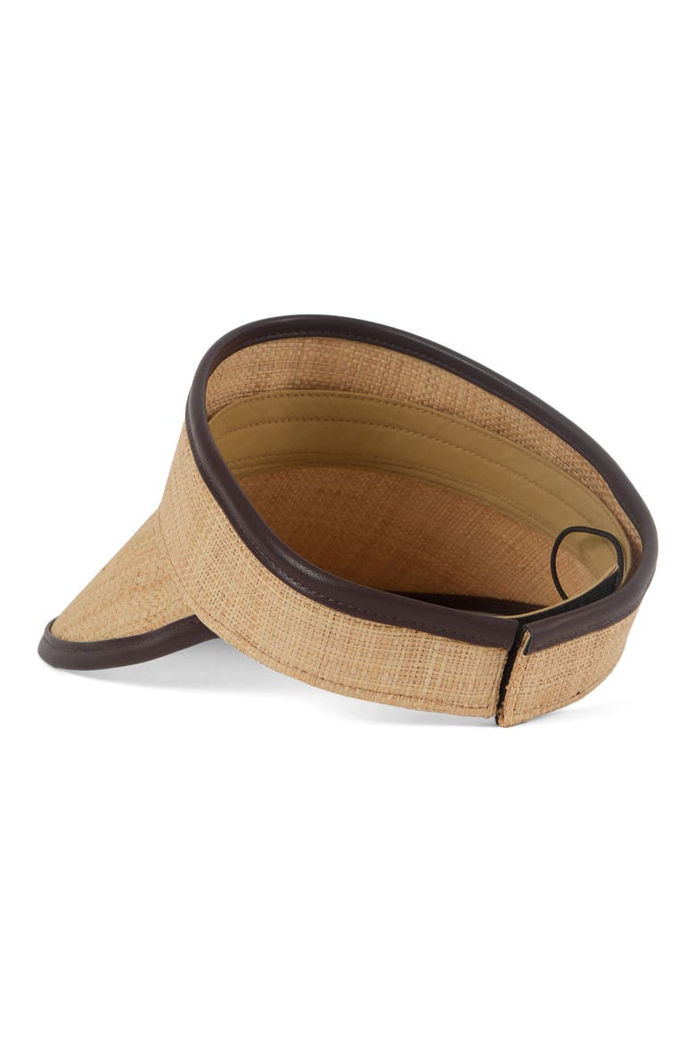Micky Raffia Visor, Alternate, color, IVORY