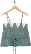 NSR Scalloped Lace Trim Satin Camisole