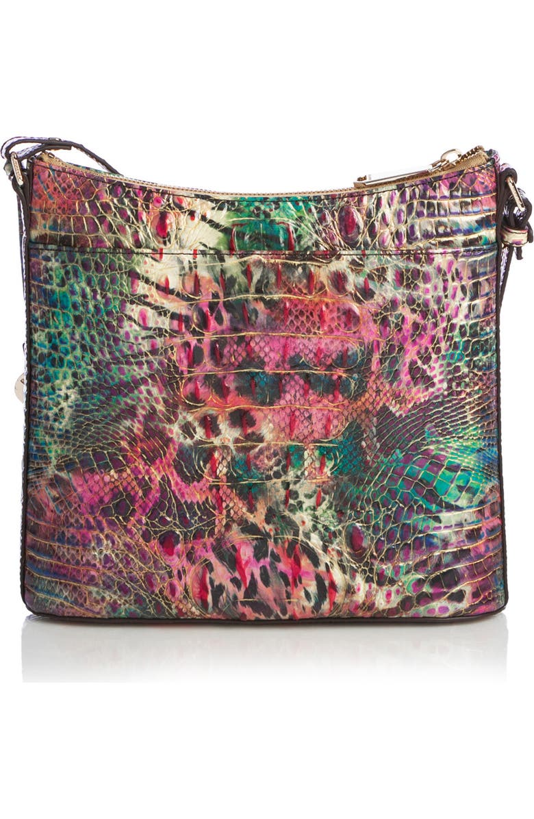 Brahmin Katie Animal Print Croc Embossed Leather Crossbody Bag, Alternate, color,