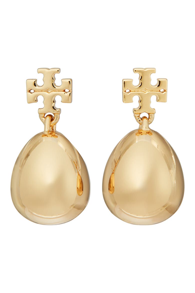 Small Kira Drop Earrings, Main, color, TORY GOLD