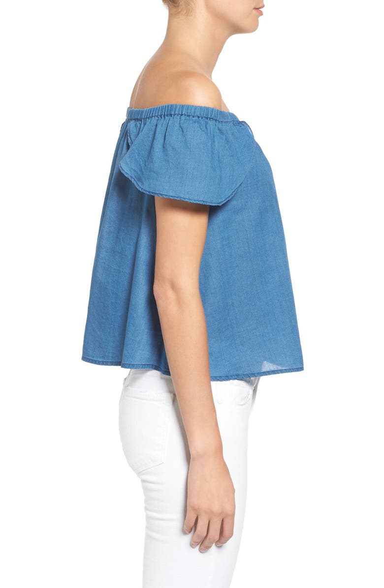 Madewell Off the Shoulder Cotton Top, Alternate, color,